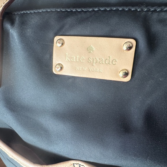 kate spade Black Nylon Tote with Light Tan Trim and Front Pockets - Picture 9 of 11